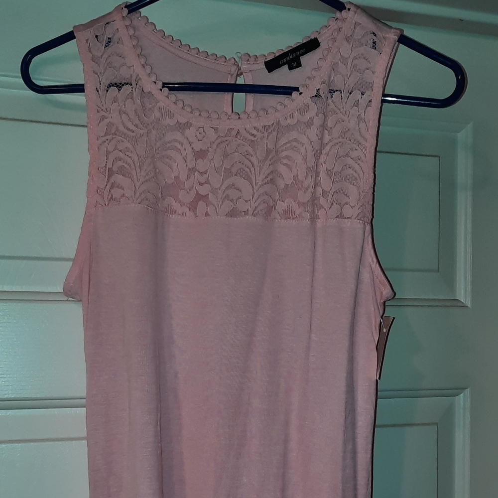Pink tank top long flowy